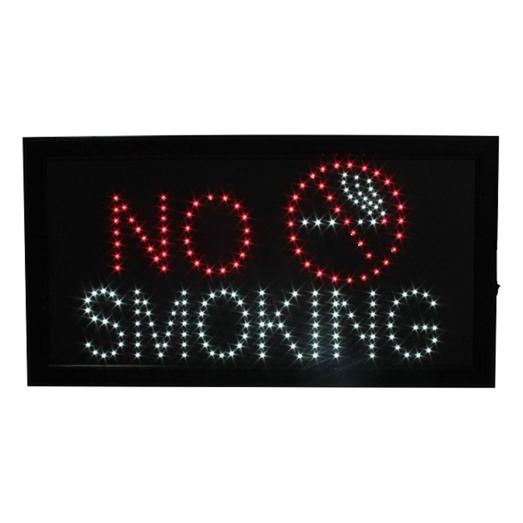 Φωτιζόμενη πινακίδα με κίνηση NO SMOKING